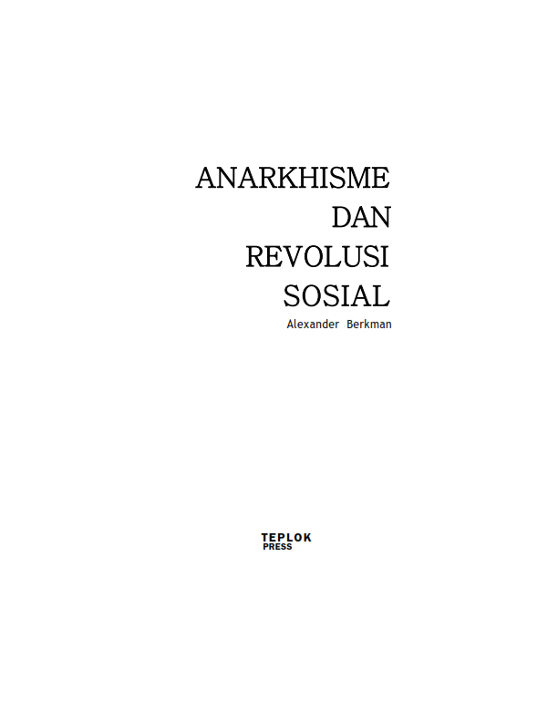 ANARKHISME DAN REVOLUSI SOSIAL