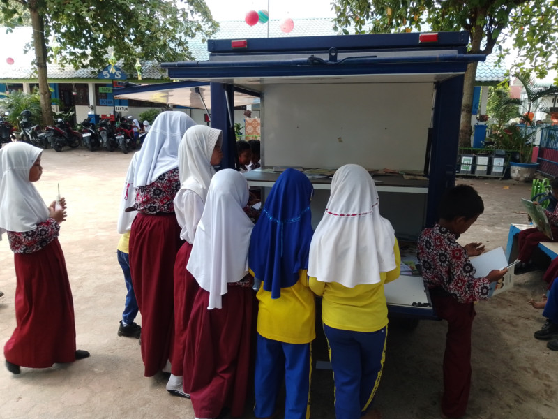 Kegiatan Perpustakaan Keliling di SDN 105351 Dusun V Tanggal 22 April 2026