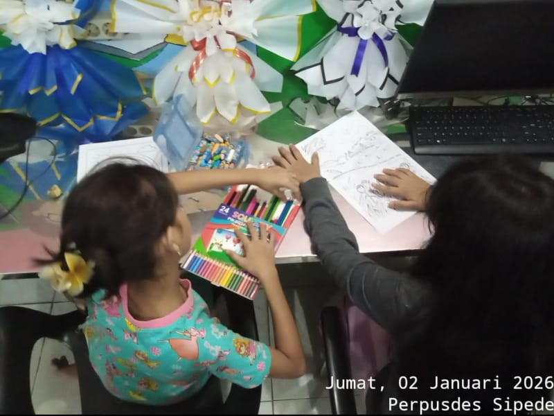Kegiatan Membaca dan Mewarnai Tanggal 02 Januari 2025