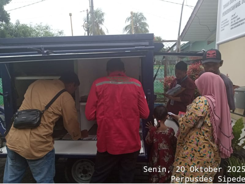 Kegiatan Perpustakaan Keliling di Pustu Dusun I Tanggal 20 Oktober 2025