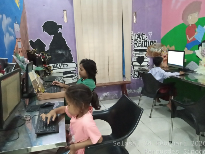 Kegiatan Membaca dan Belajar Komputer Tanggal 24 Februari 2026
