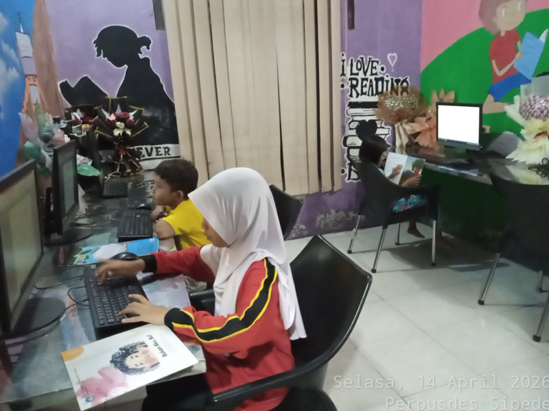 Kegiatan Membaca dan Belajar Komputer Tanggal 14 April 2026