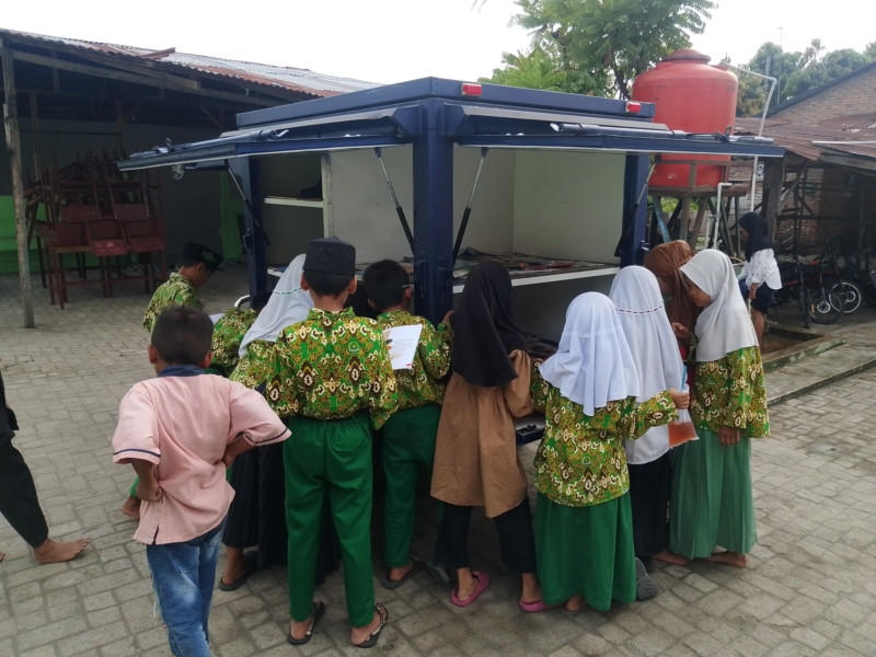 Kegiatan Perpustakaan Keliling di Madrasah Al Amien Ikrom Dusun III Tanggal 12 Februari 2026