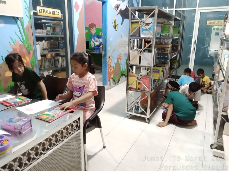 Kegiatan Membaca, Bermain Game Edukasi, dan Tradisional Tanggal 13 Maret 2026