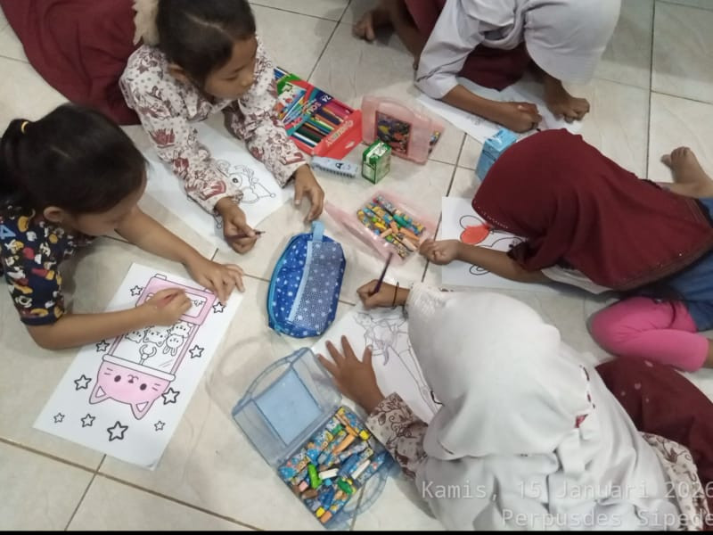 Kegiatan Membaca dan Mewarnai Tanggal 15 Januari 2026