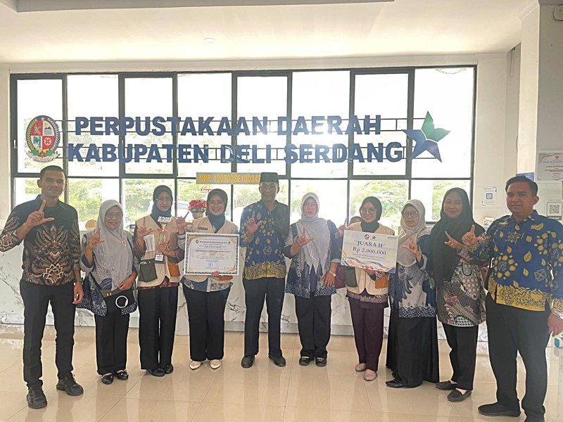 Perpusdes Sipede Raih Juara 2 Terbaik Se-Deli Serdang